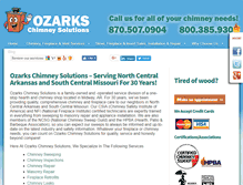 Tablet Screenshot of ozarkschimneysolutions.com